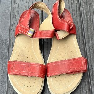 Ecco Red and Tan Women's Sandals